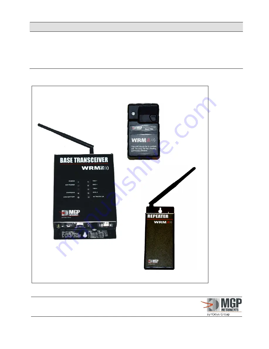 MGP WRM2 Operating Manual Download Page 1