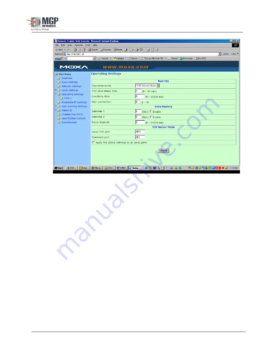 MGP WRM2 Operating Manual Download Page 40