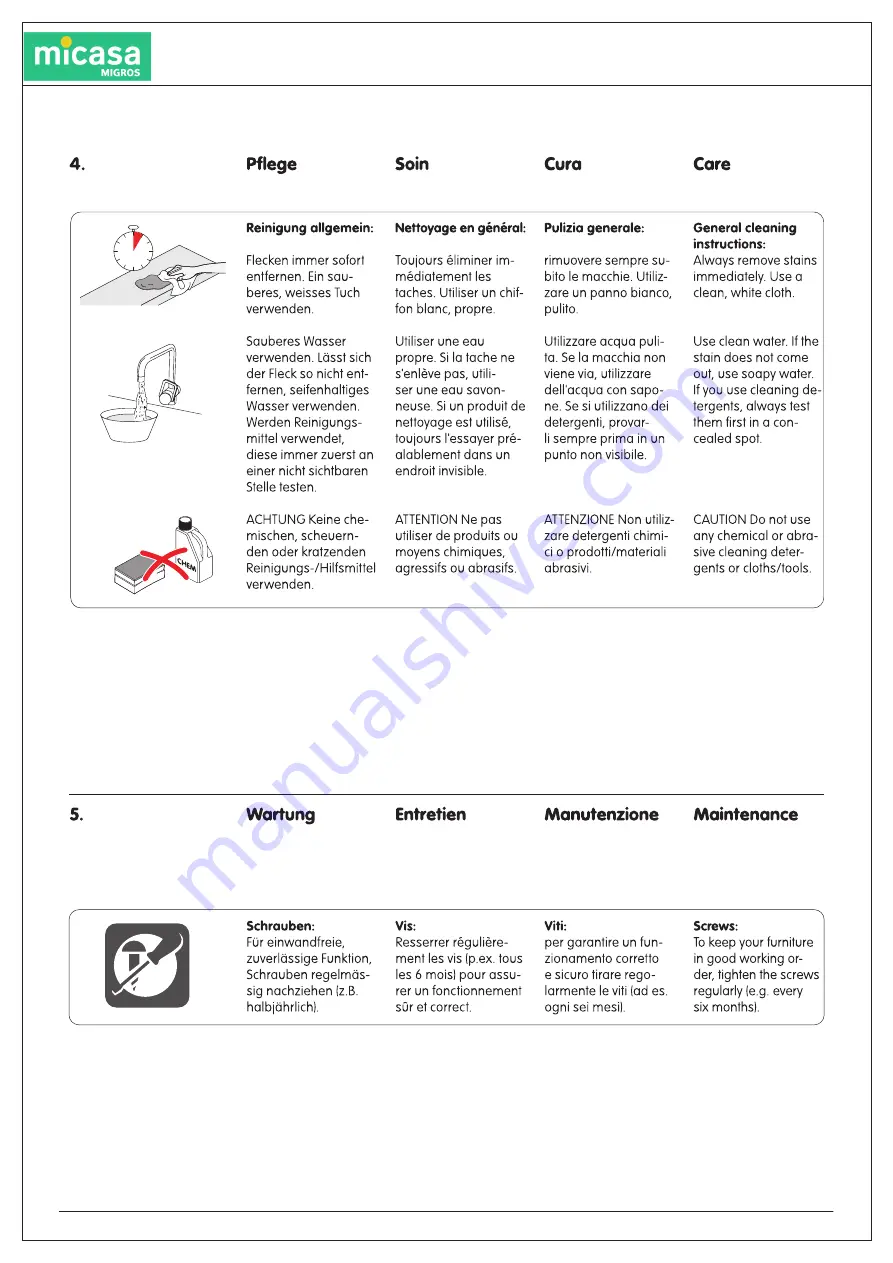 Micasa 404728400000 Assembly Instruction Manual Download Page 15