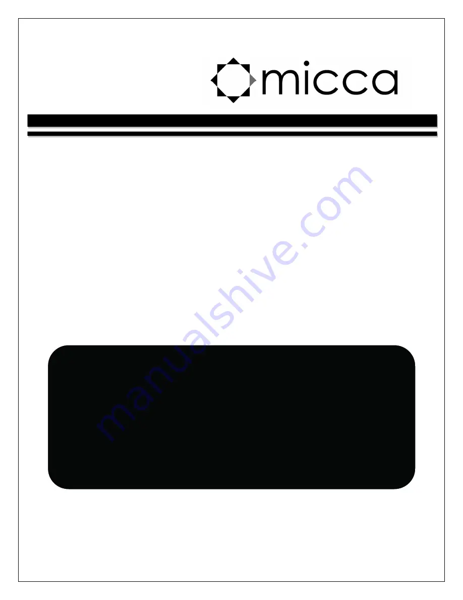 Micca M1203Z Owner'S Manual Download Page 1