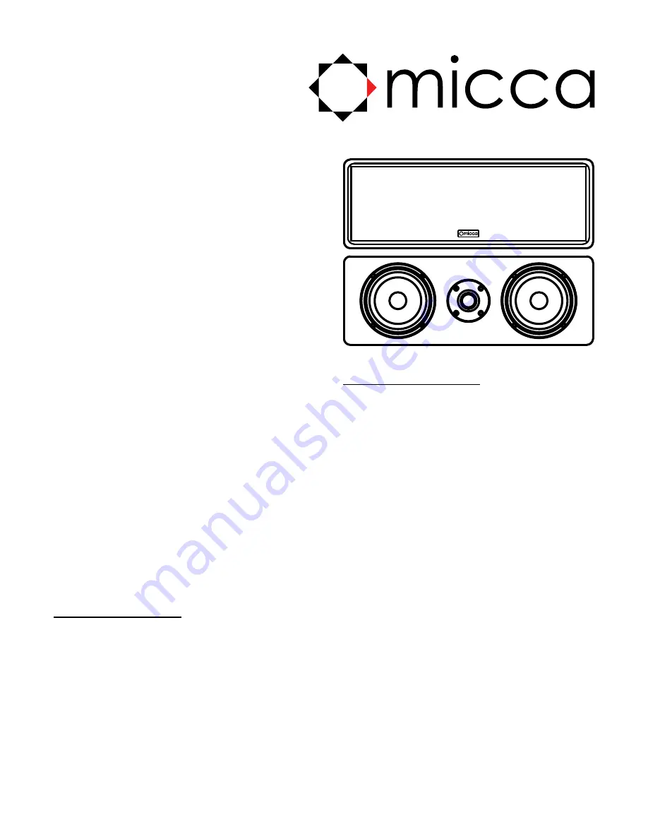 Micca MB42X-C Quick Manual Download Page 1