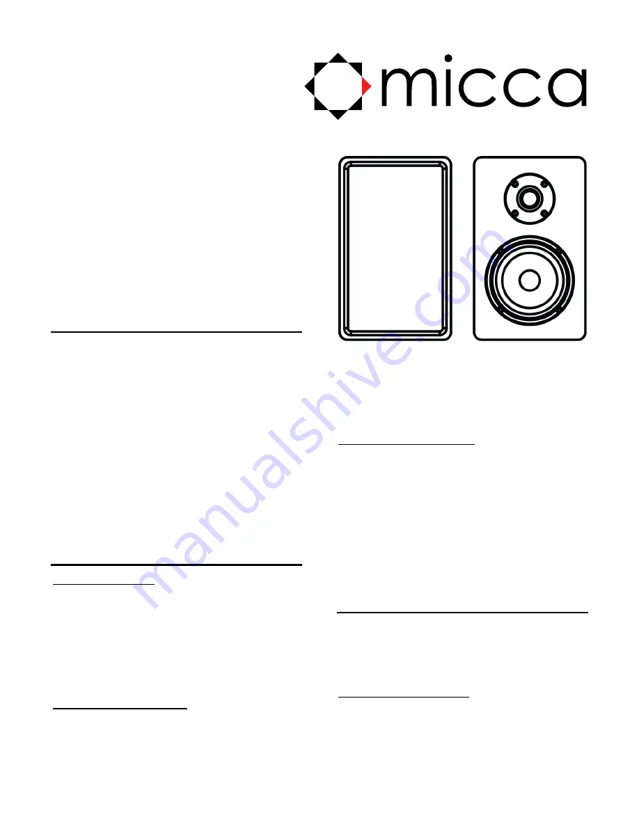 Micca PB42X Quick Start Manual Download Page 1