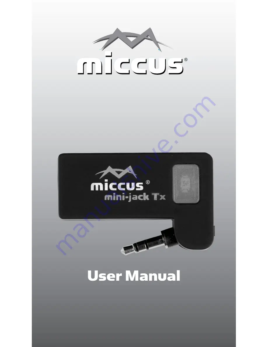 Miccus Mini-jack TX Скачать руководство пользователя страница 1