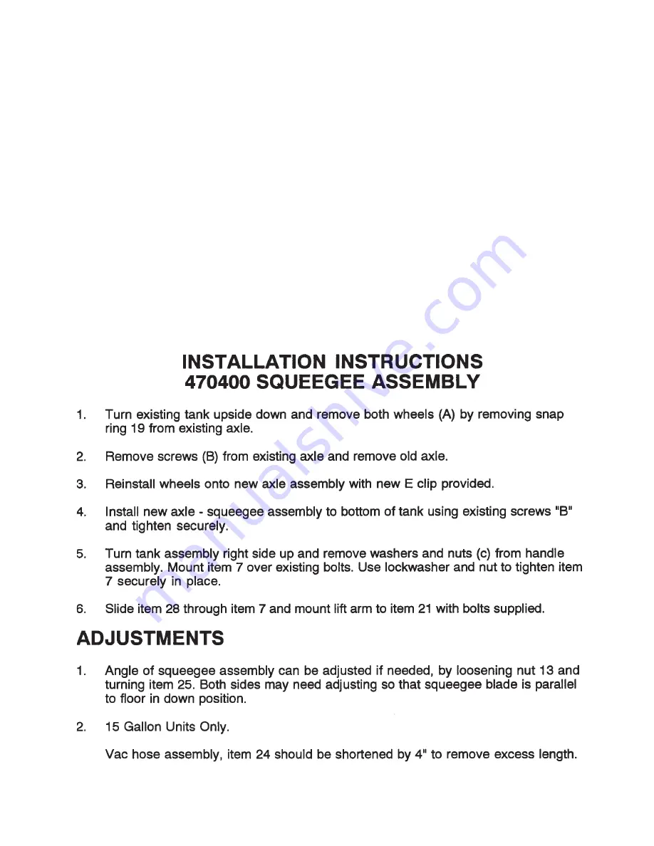 Michco Minuteman C39175-05 Service Manual Download Page 12