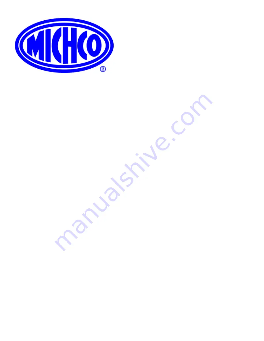 Michco sc8000 Service Manual Download Page 1