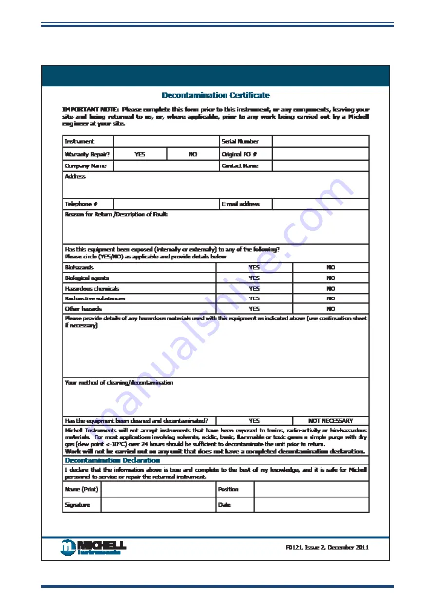 Michell Instruments MDM300 I.S. Скачать руководство пользователя страница 17