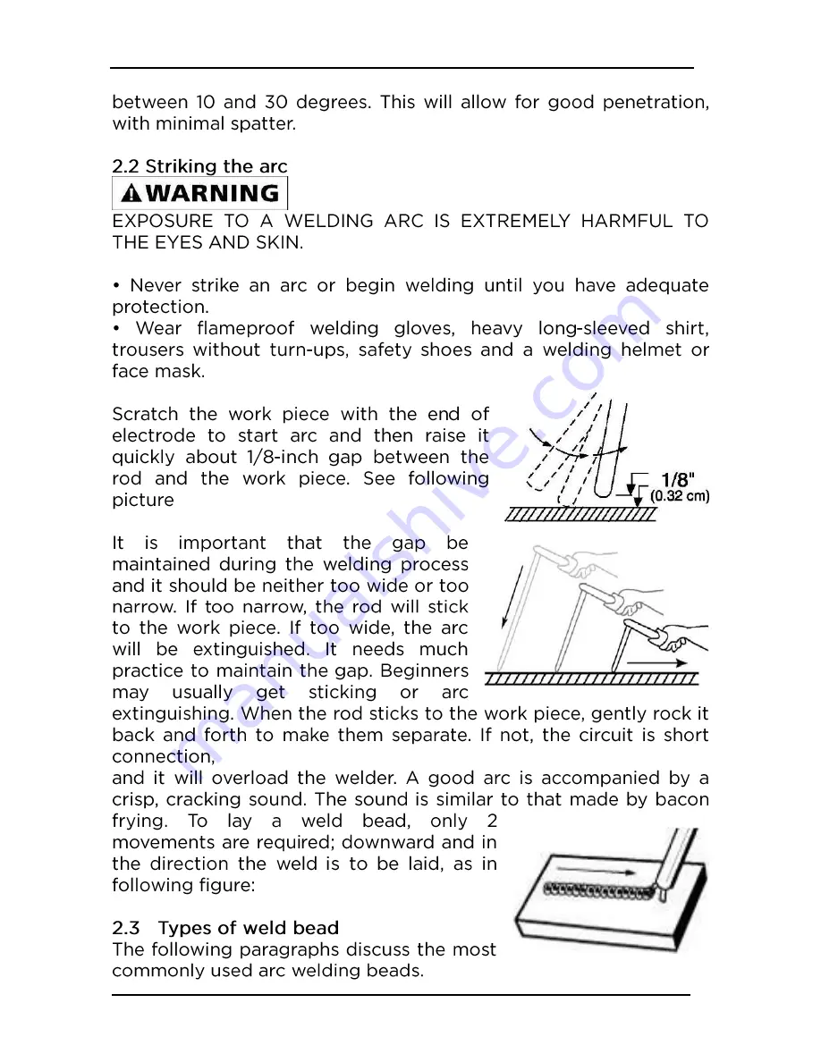 Michigan Welding ARCTIG140 Operating Instructions Manual Download Page 18