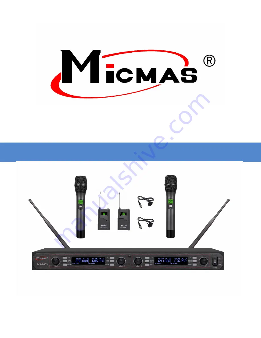 Micmas MS-9603 Product Manual Download Page 1