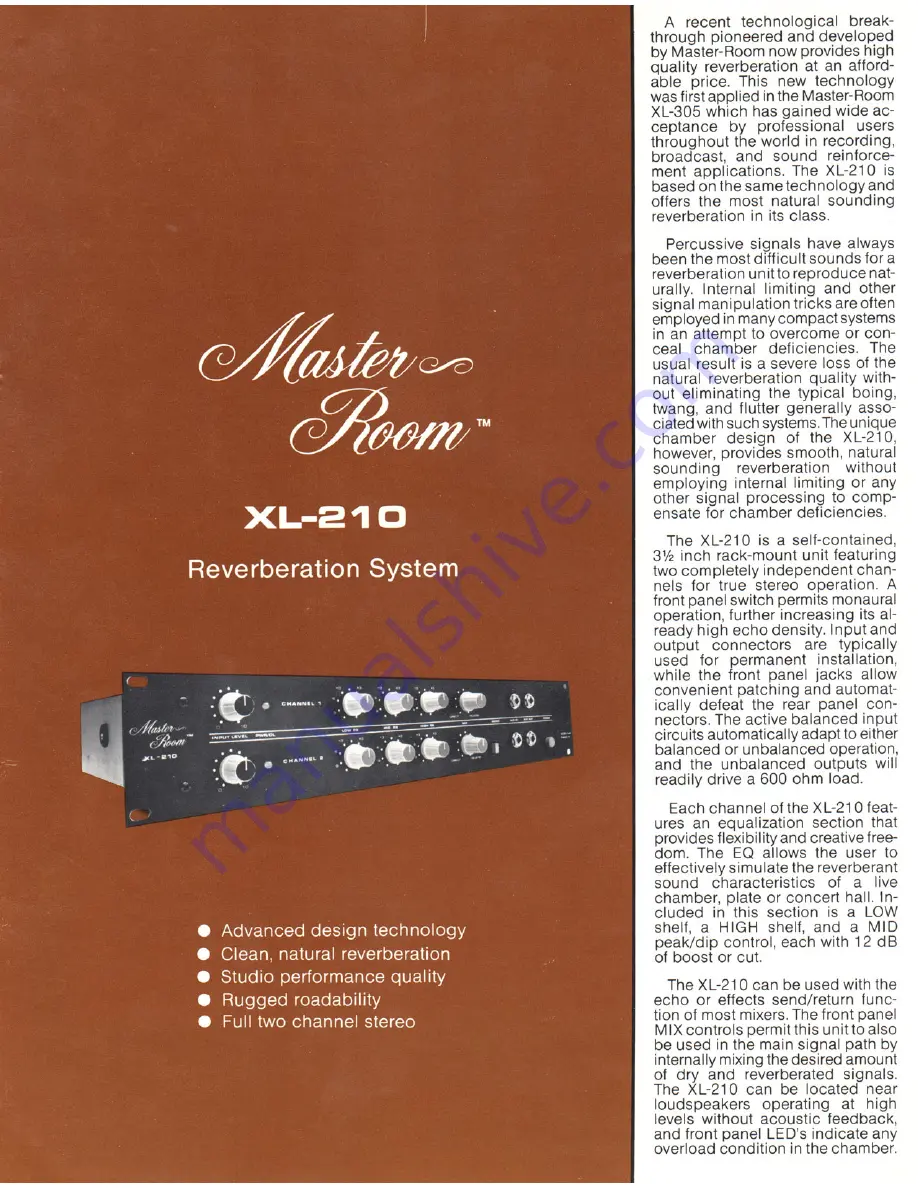 MicMix Audio Master-Room XL-210 Owner'S Manual Download Page 1