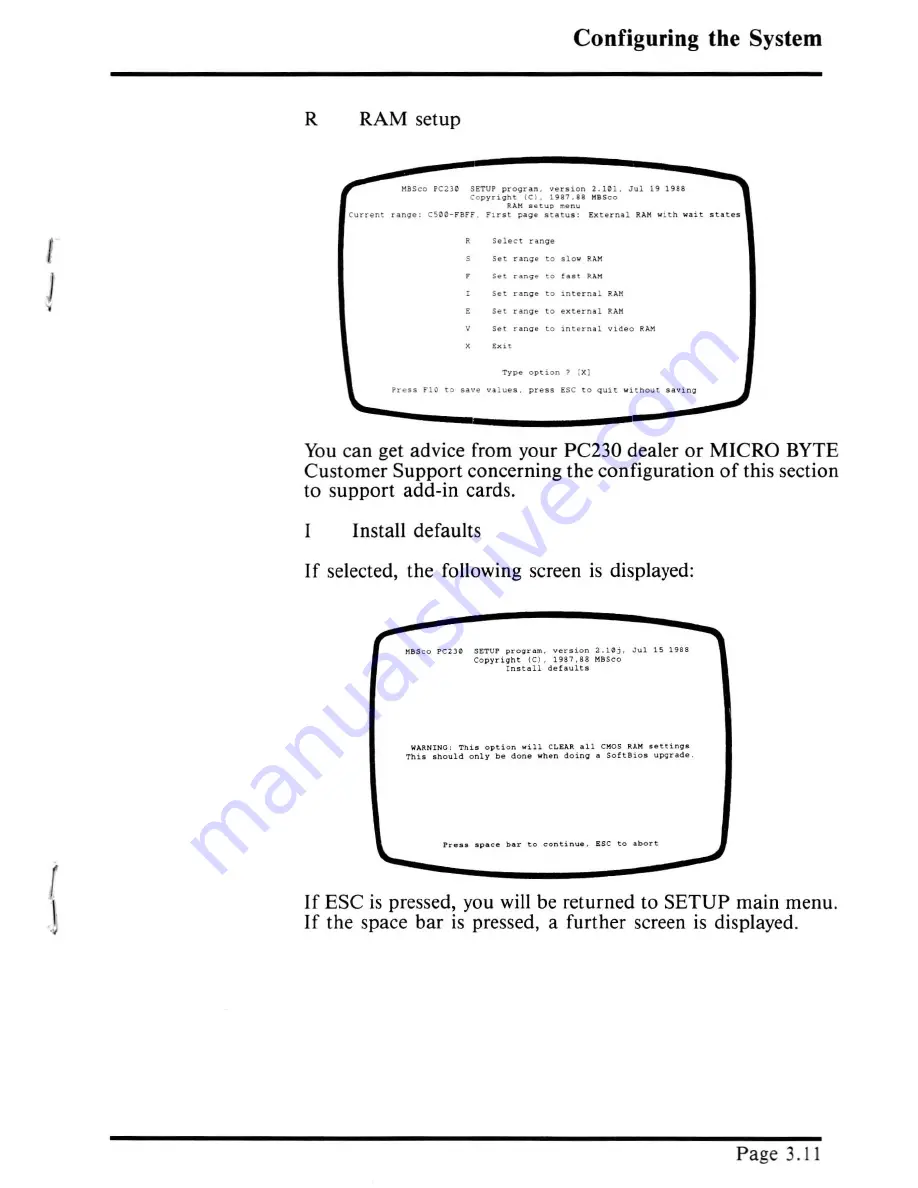 MICRO BYTE PC230 User Manual Download Page 28