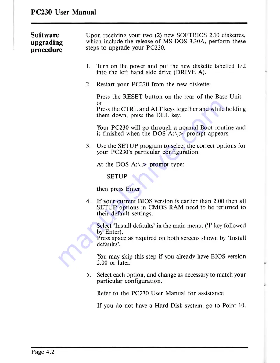 MICRO BYTE PC230 User Manual Download Page 36