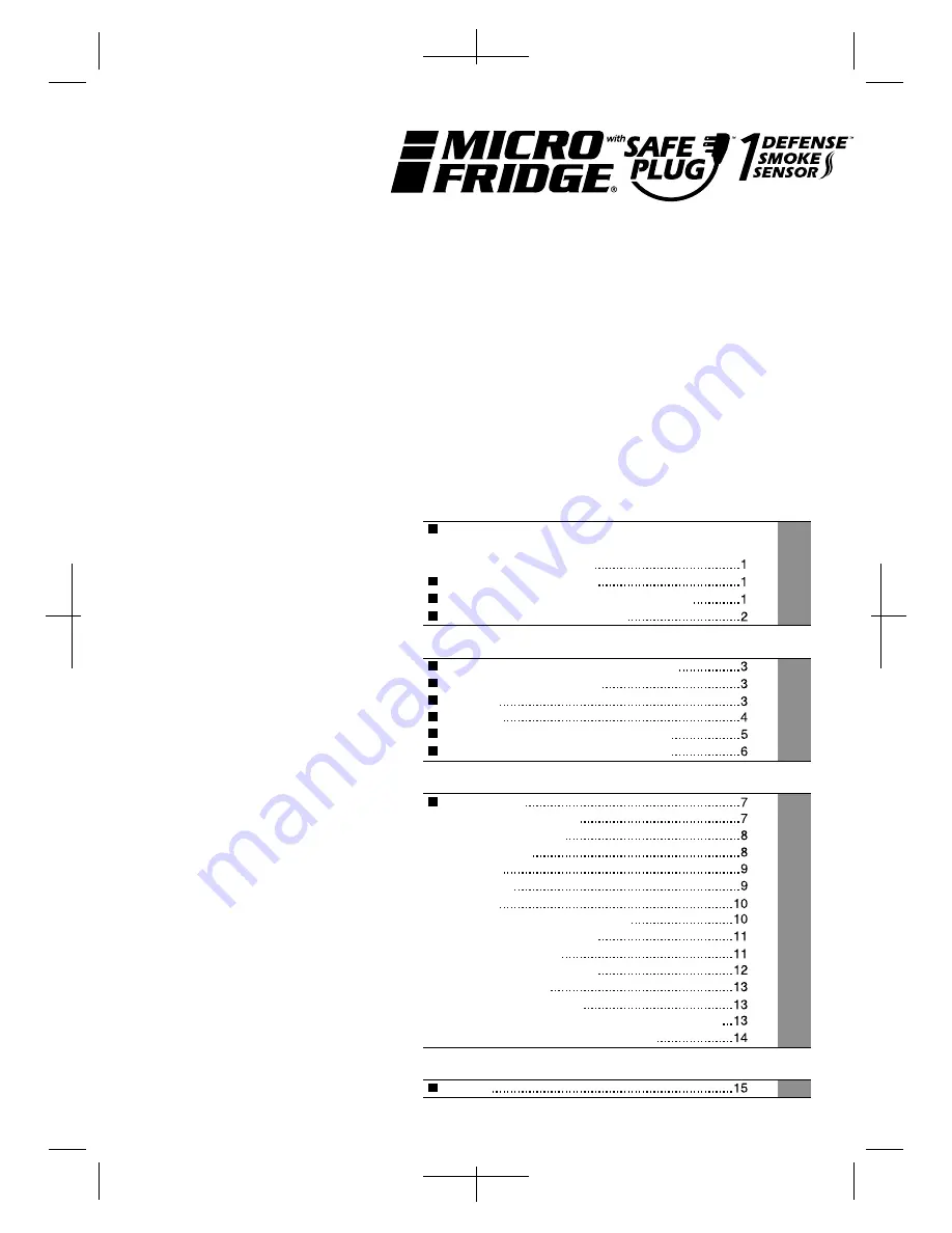 Micro fridge MFM-7CD1 Скачать руководство пользователя страница 2