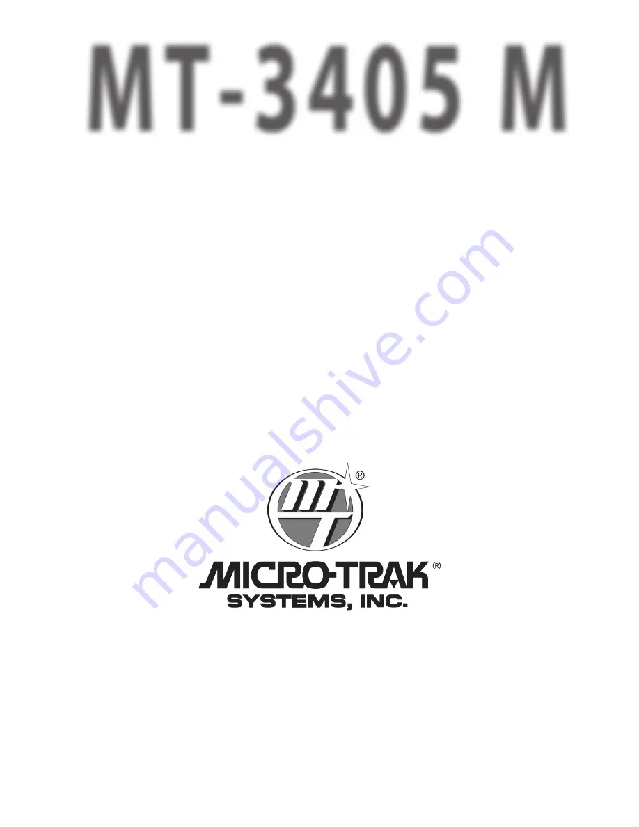 micro-trak MT-3405 M Скачать руководство пользователя страница 2