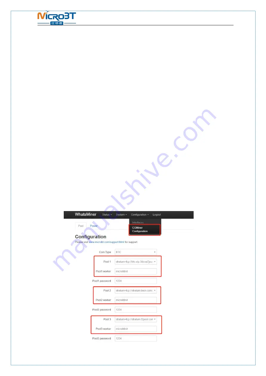 MicroBT WhatsMiner M21S Operation Manual Download Page 14