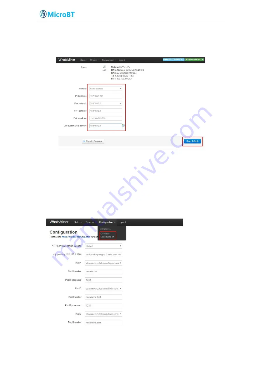 MicroBT WhatsMiner M3 Operating Manual Download Page 12