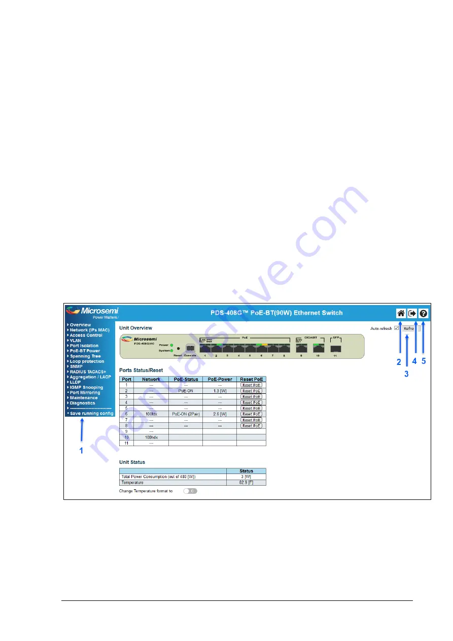 Microchip Technology Microsemi PDS-408G Web Management User Manual Download Page 13