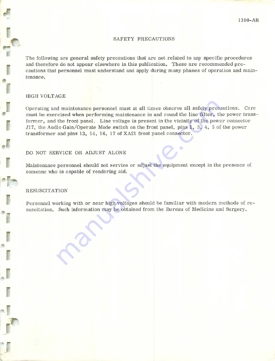 Microdyne 1100-AR Series Instruction Manual Download Page 3