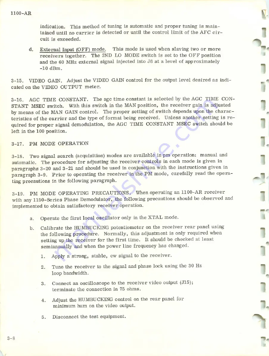 Microdyne 1100-AR Series Instruction Manual Download Page 36