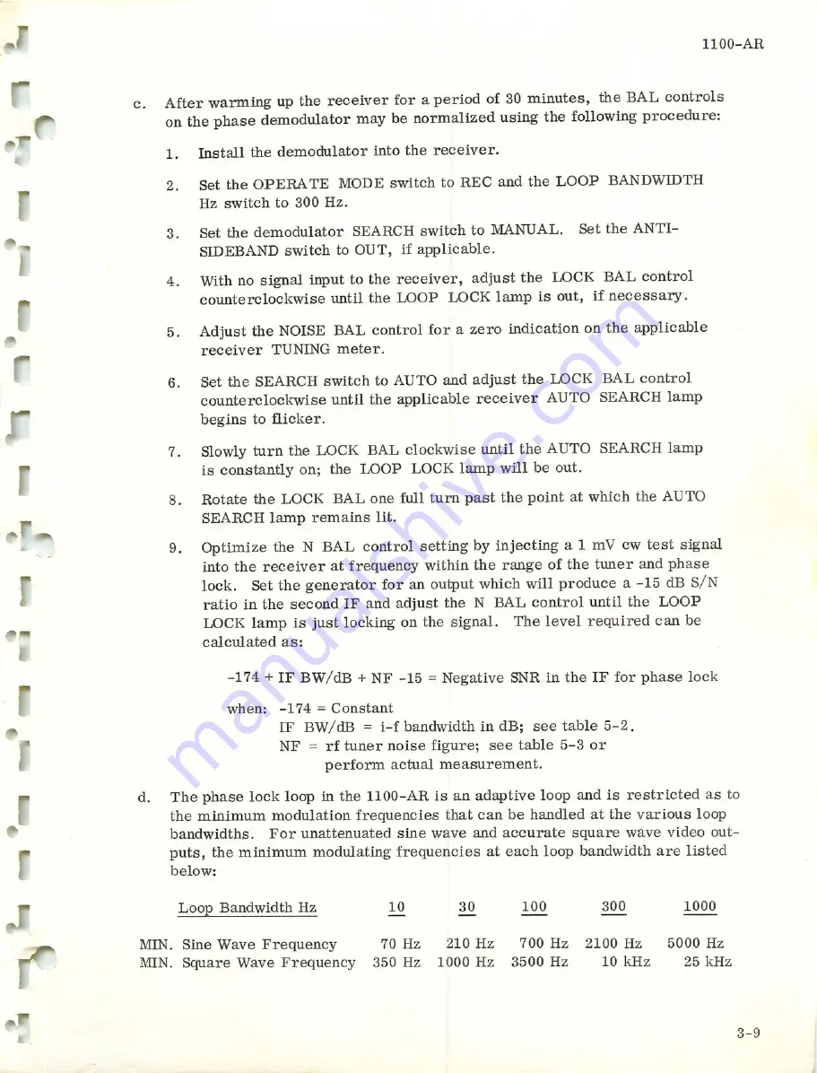 Microdyne 1100-AR Series Instruction Manual Download Page 37