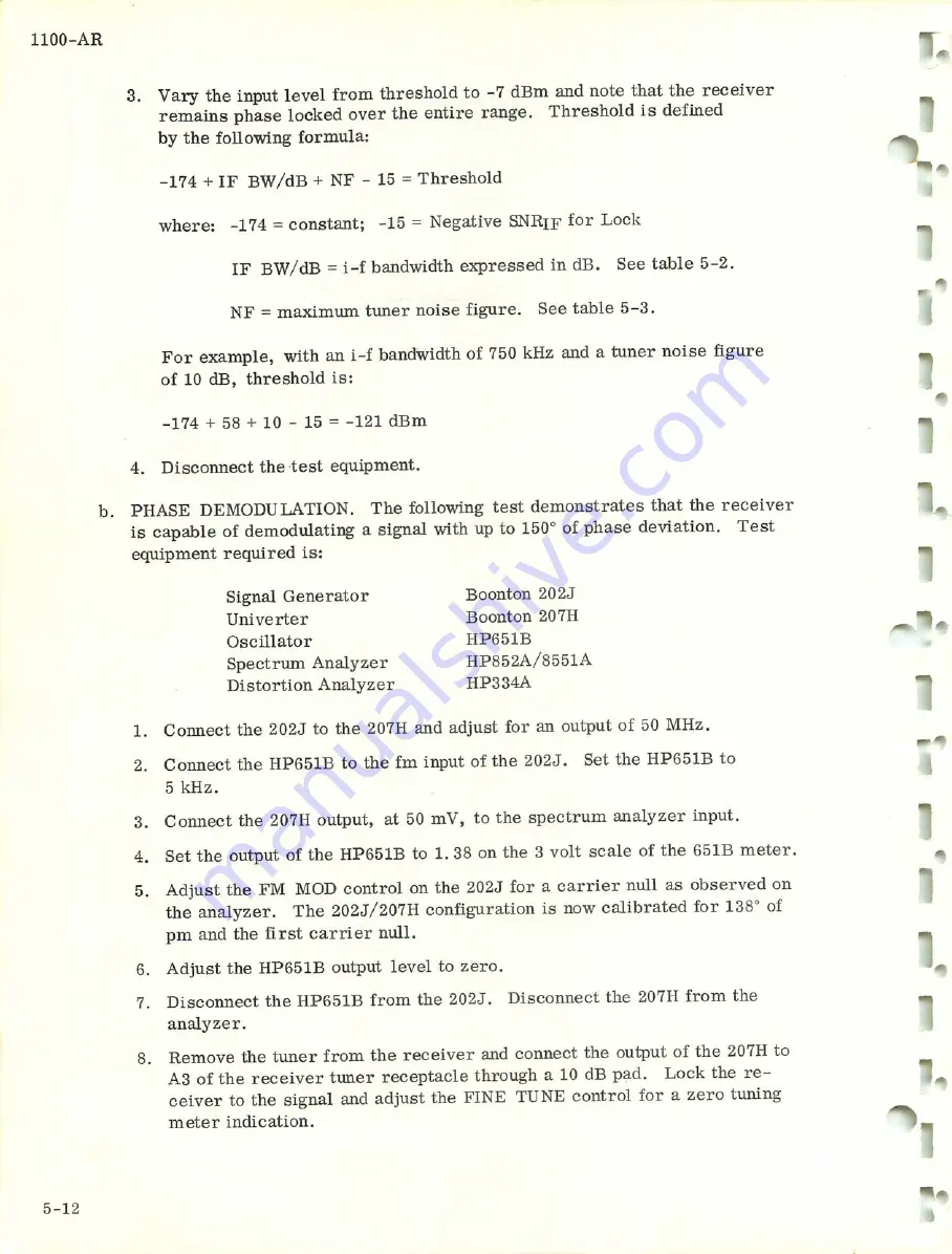 Microdyne 1100-AR Series Instruction Manual Download Page 66