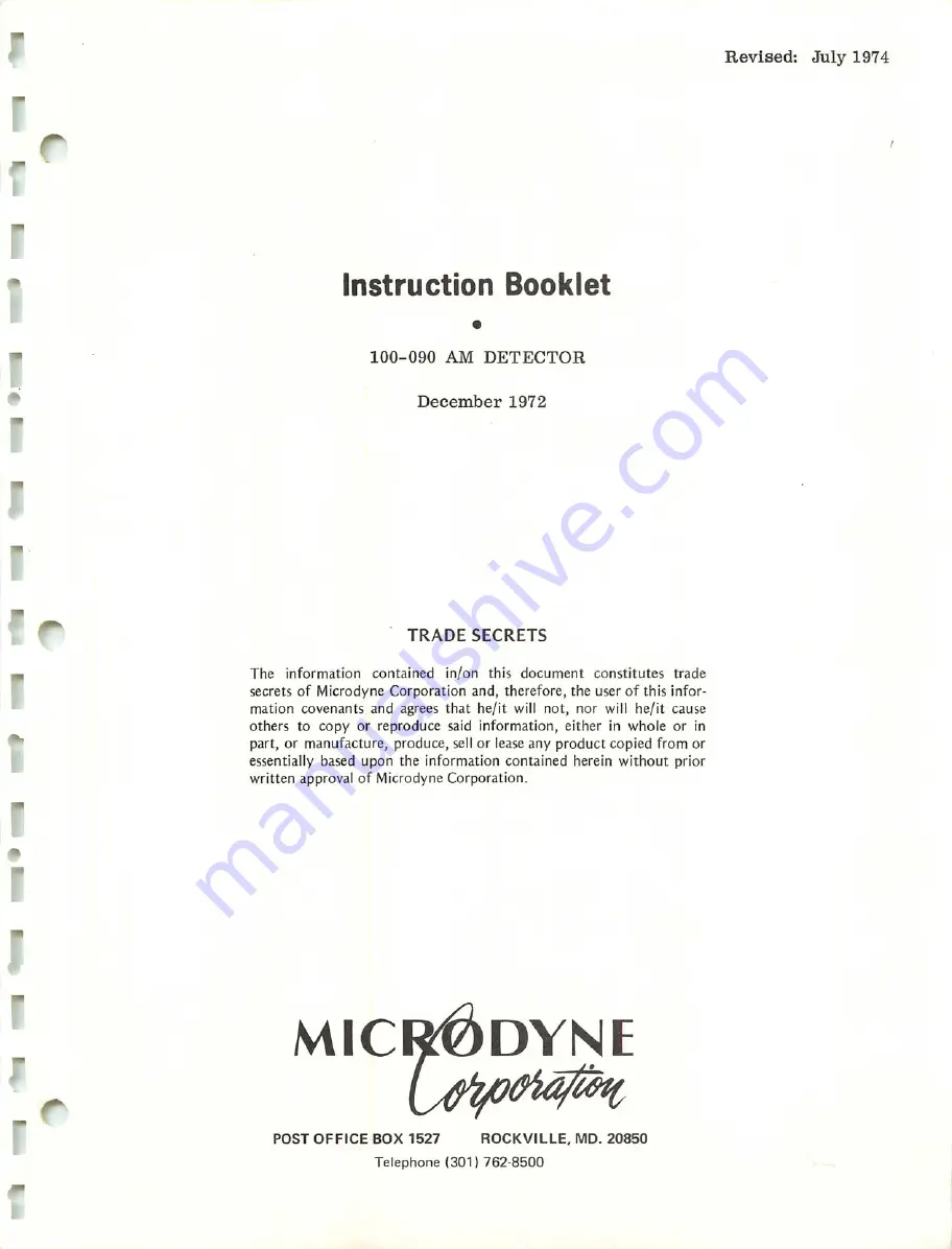 Microdyne 1100-AR Series Instruction Manual Download Page 129