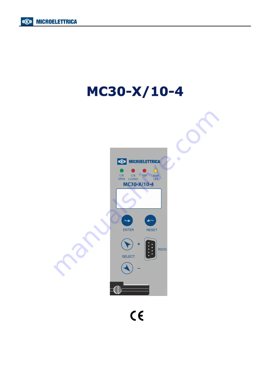 MicroElektronika MC30-X/10-4 Operation Manual Download Page 1