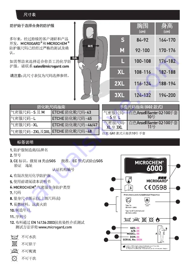 Microgard 801-G02 Instructions For Use Manual Download Page 117