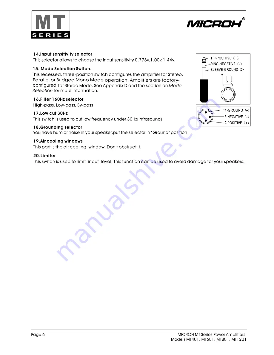 Microh MT1201 Скачать руководство пользователя страница 8