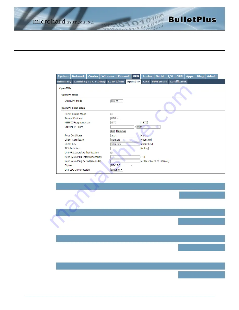 Microhard Systems BulletPlus Operating Manual Download Page 101