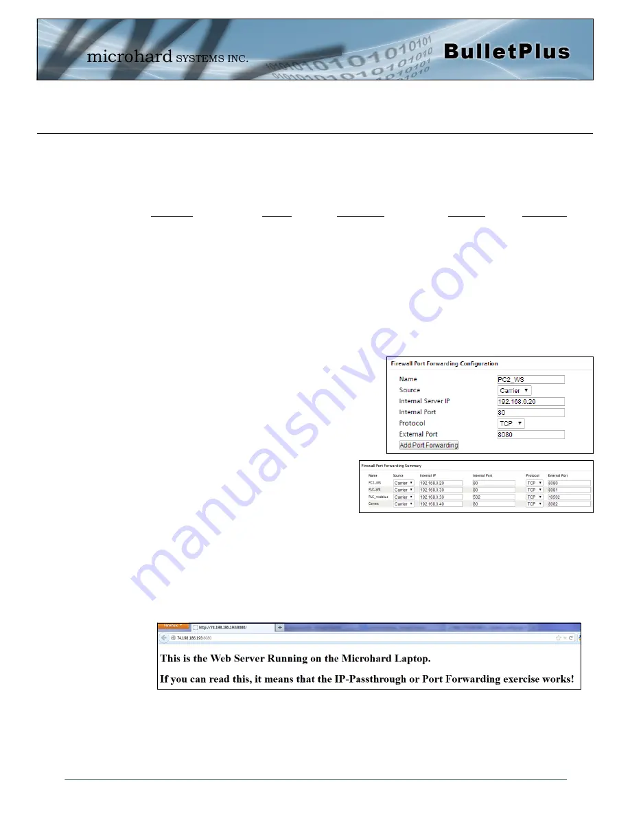 Microhard Systems BulletPlus Operating Manual Download Page 216