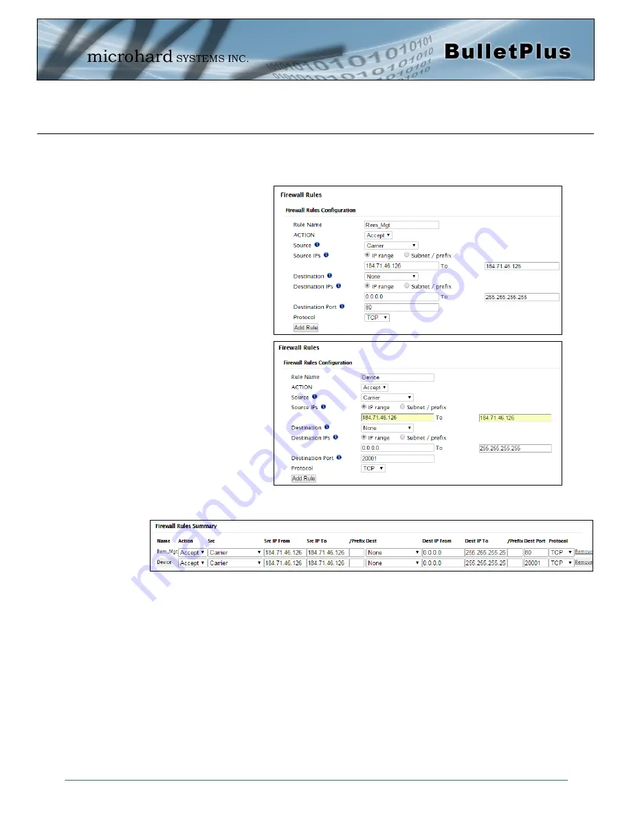 Microhard Systems BulletPlus Operating Manual Download Page 220