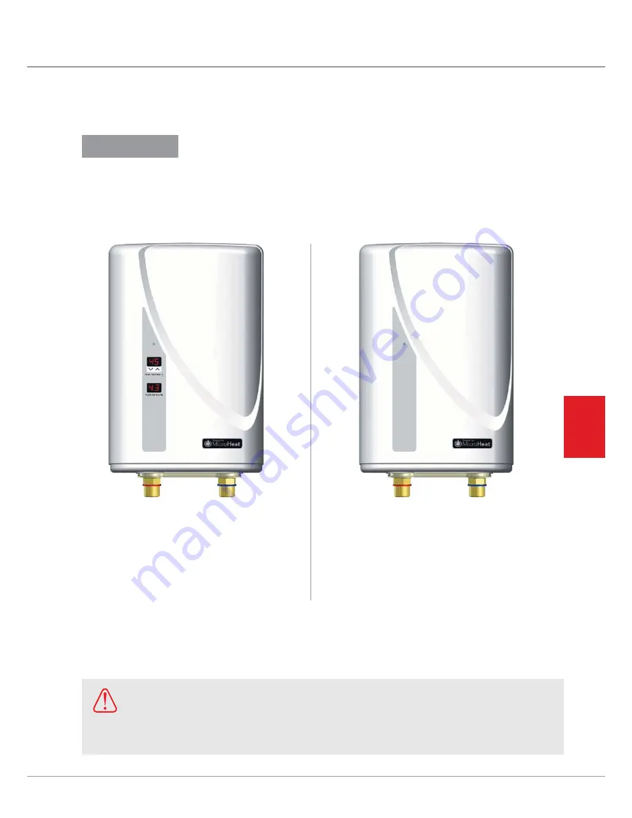 MicroHeat CFEWH SERIES 1-10P Installation Manual Download Page 3