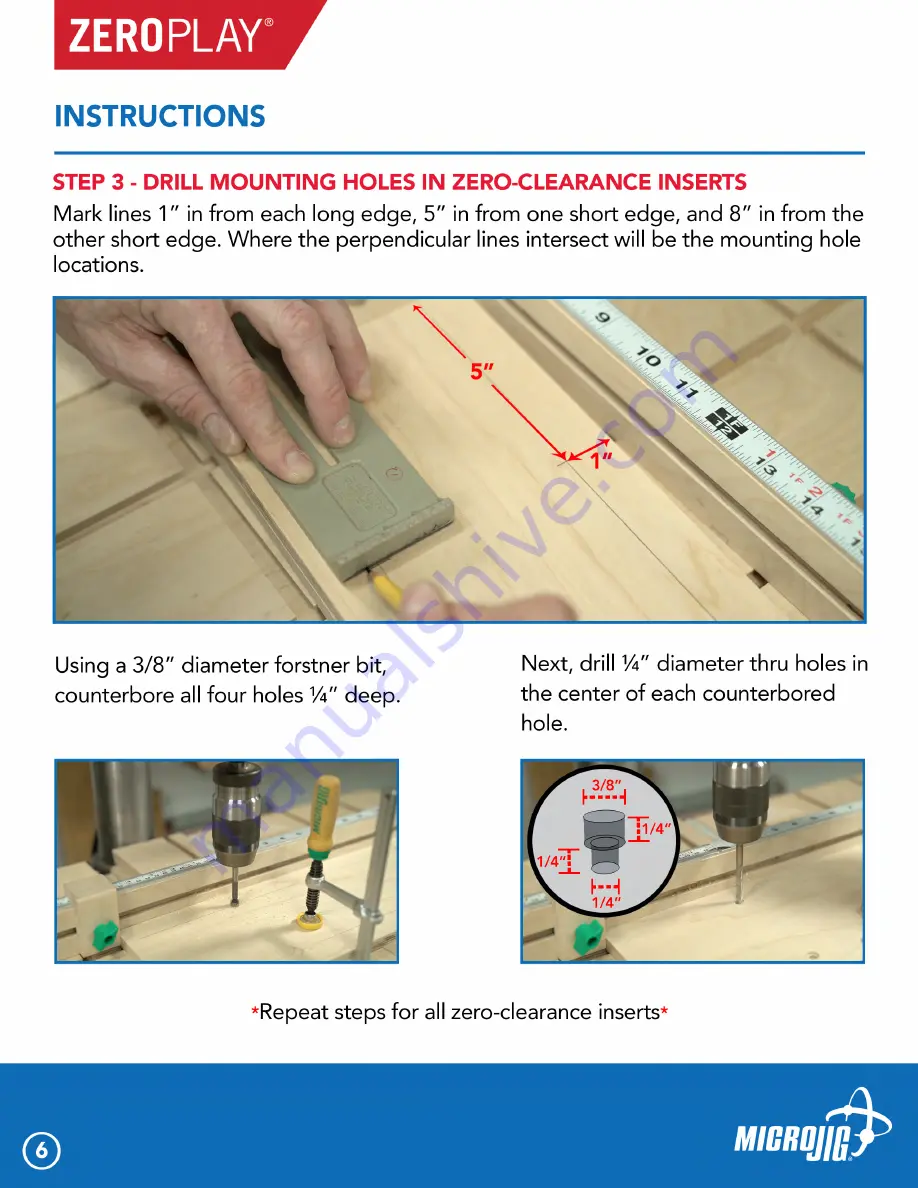 microjig ZEROPLAY Manual Download Page 8