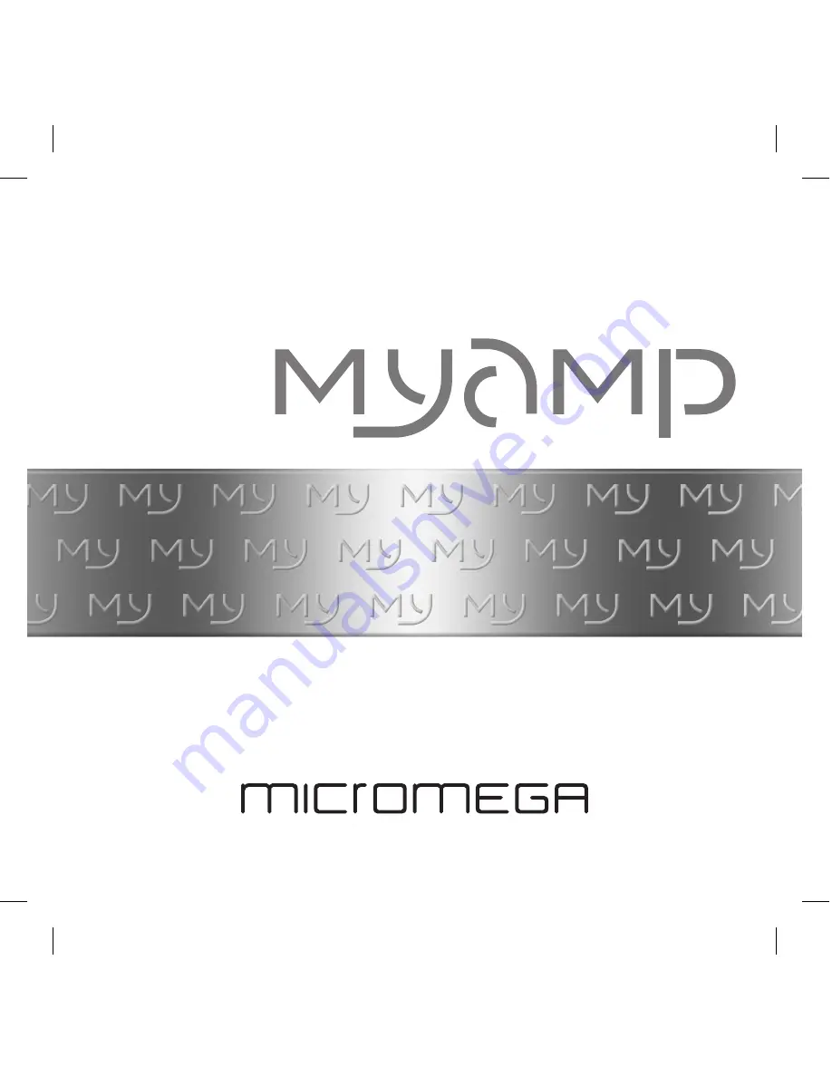 Micromega MyAMP User Manual Download Page 1