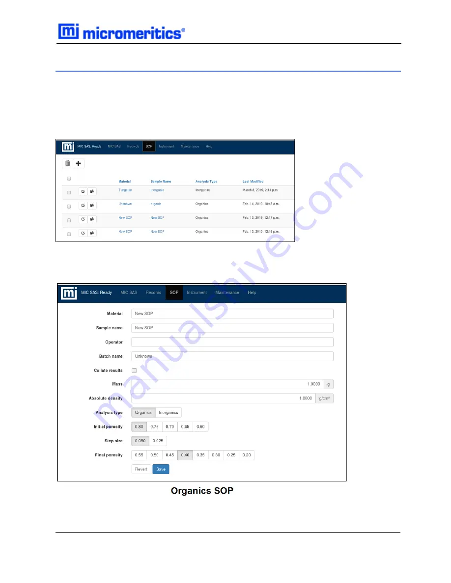 Micromeritics MIC SAS II 5800 Operator'S Manual Download Page 31