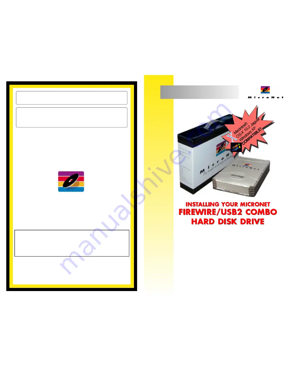 MicroNet Hard disk drive User Manual Download Page 1