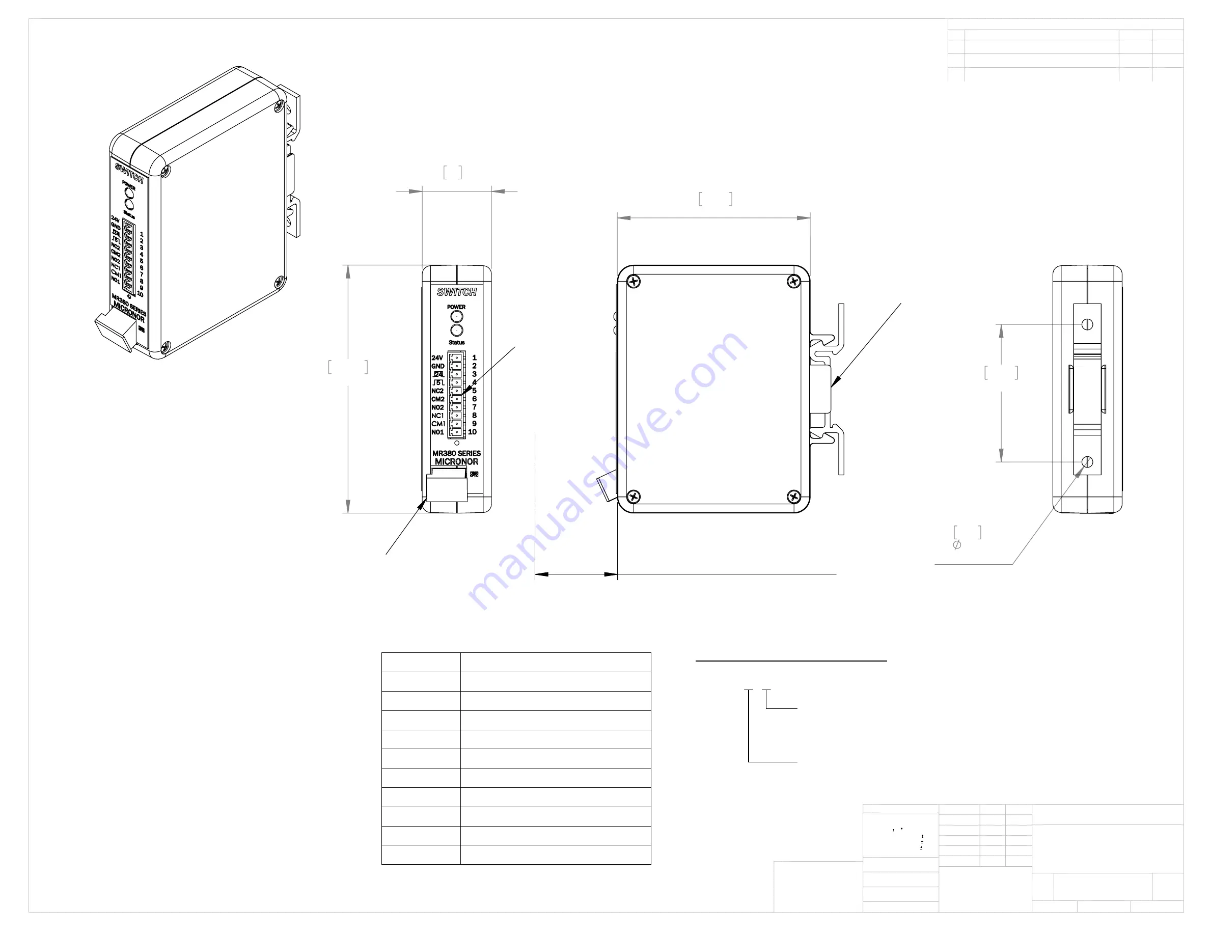 Micronor MR380-1 Series Instruction Manual Download Page 28