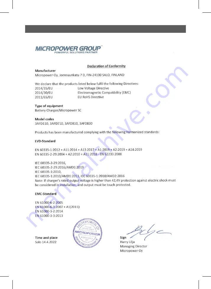 MicroPower SC17-32 24 V Manual Download Page 206