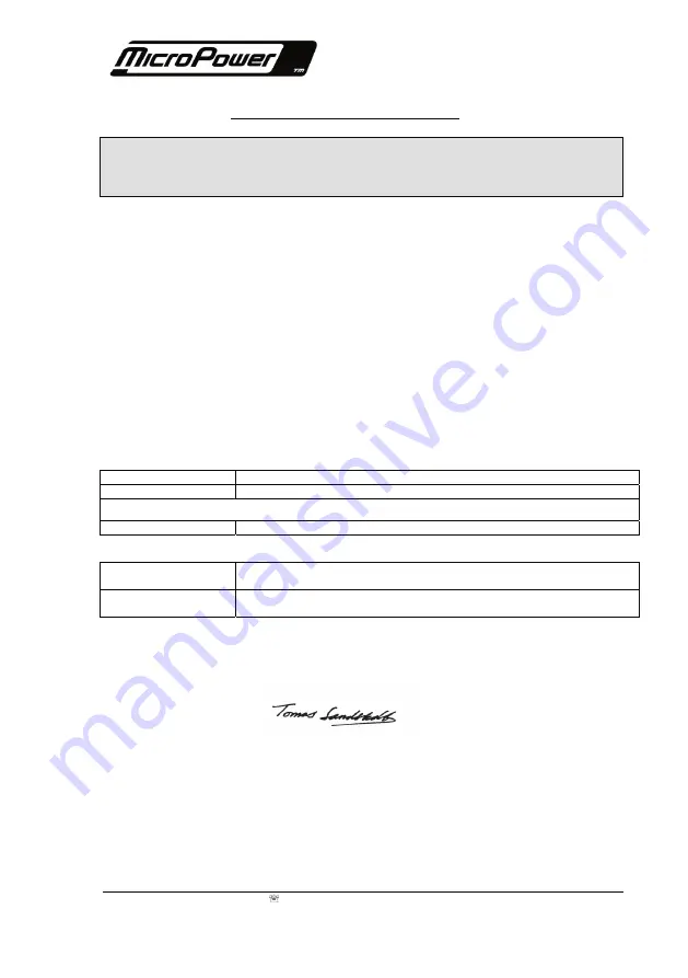 MicroPower SMC-HF 10000 User Manual Download Page 2