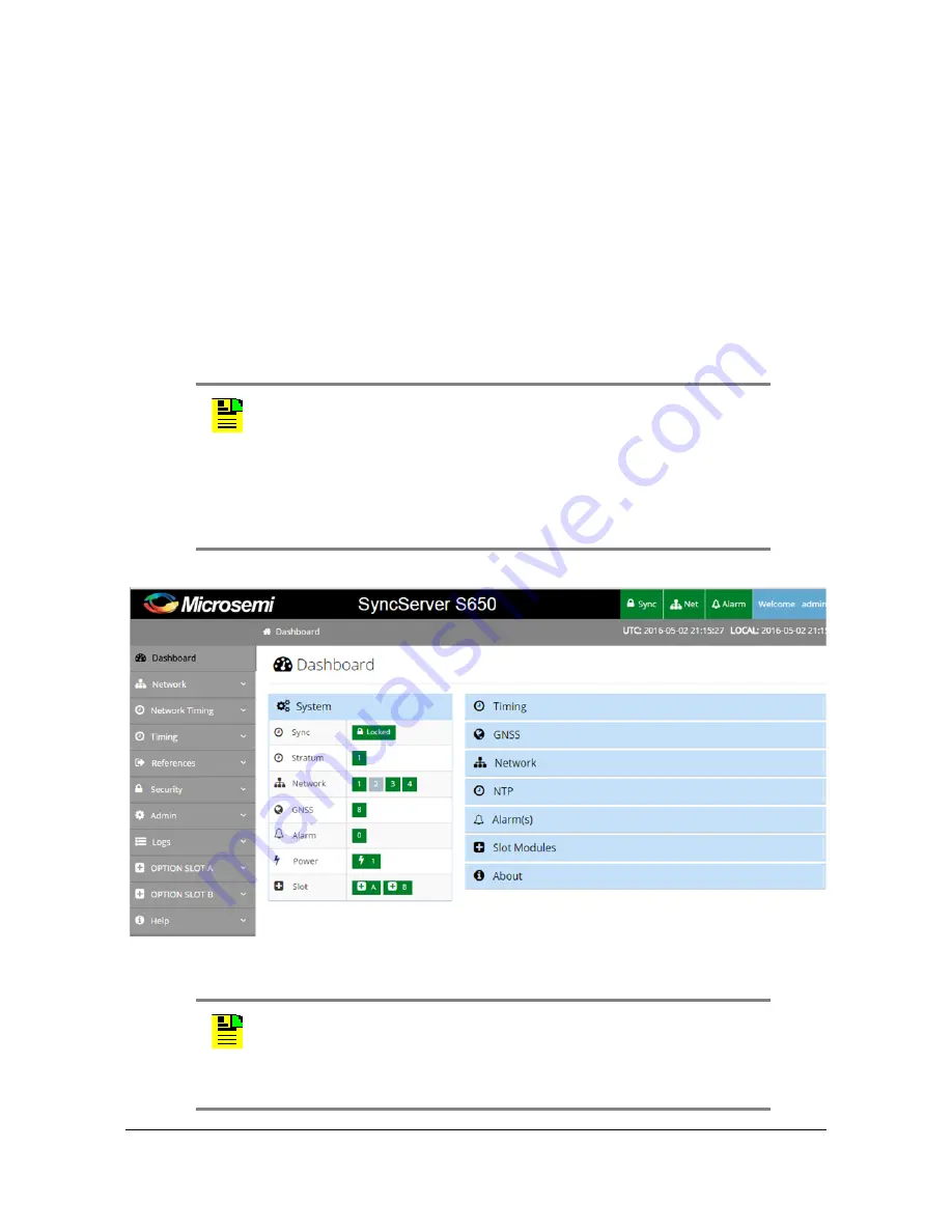 Microsemi SyncServer S600 User Manual Download Page 61