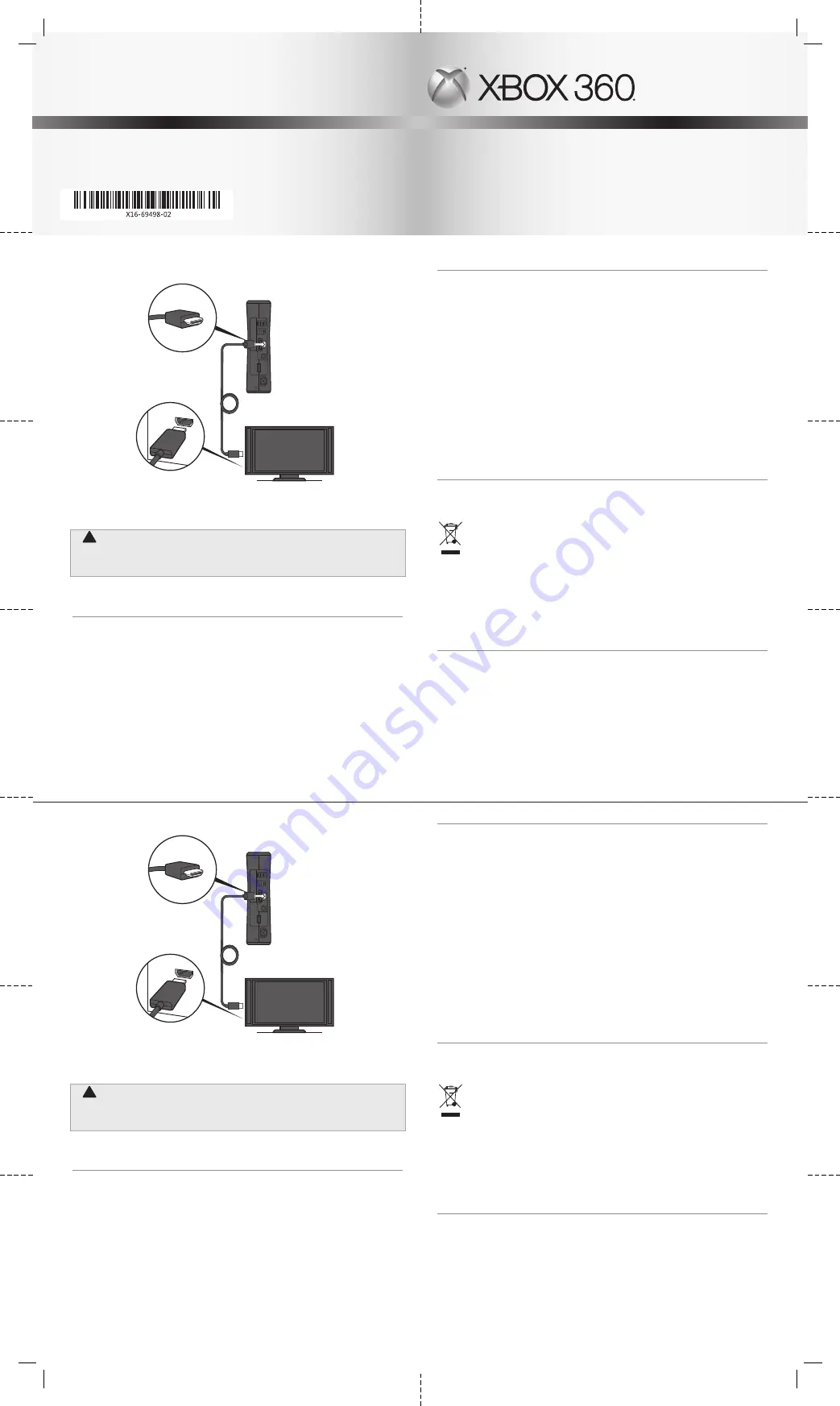 Microsoft Xbox 360 HIGH SPEED HDMI Cable Manual Download Page 1