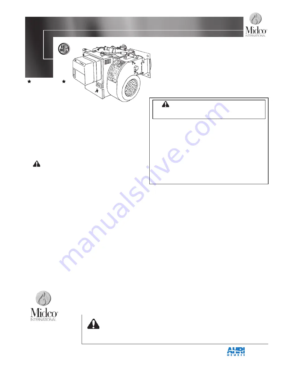 Midco Incinomite J121A-3 Скачать руководство пользователя страница 1