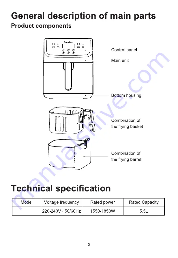 Midea MF-CN55A2 Скачать руководство пользователя страница 4