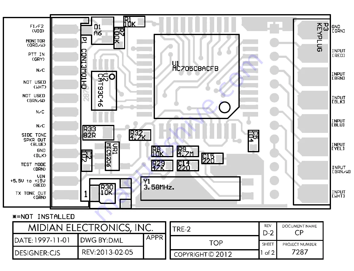 Midian Electronics TRE-2 Скачать руководство пользователя страница 7