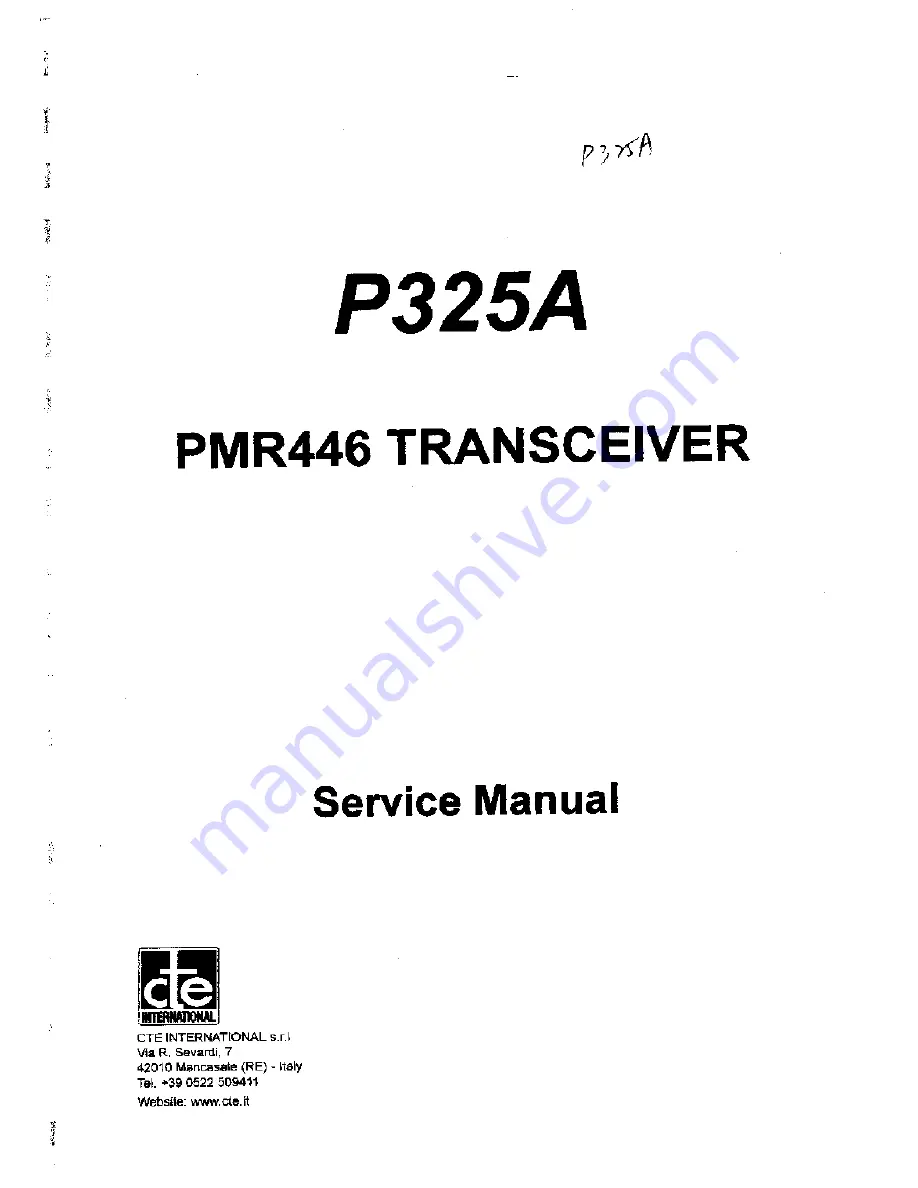 Midland P325A Service Manual Download Page 1