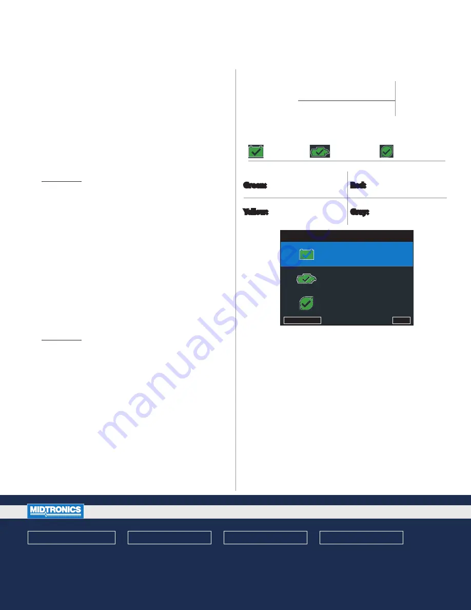 Midtronics Ford CPX-950 Quick Reference Card Download Page 2