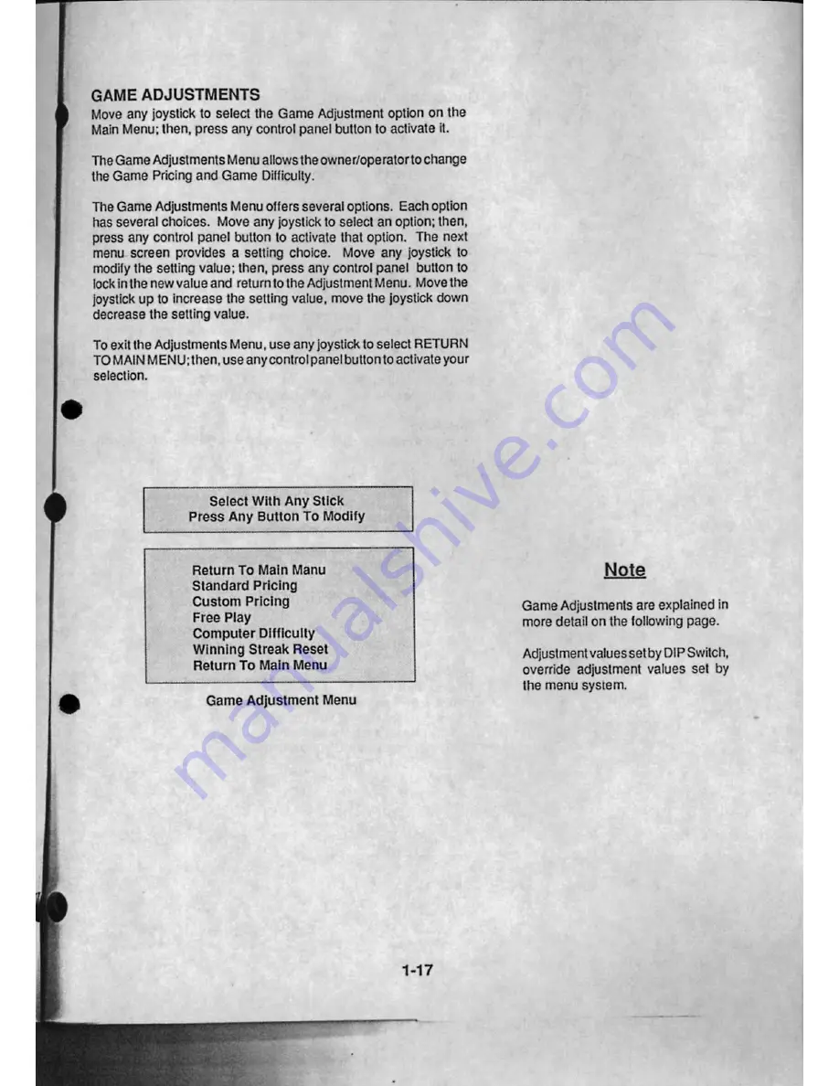 Midway Mortal Kombat Operation Manual Download Page 21