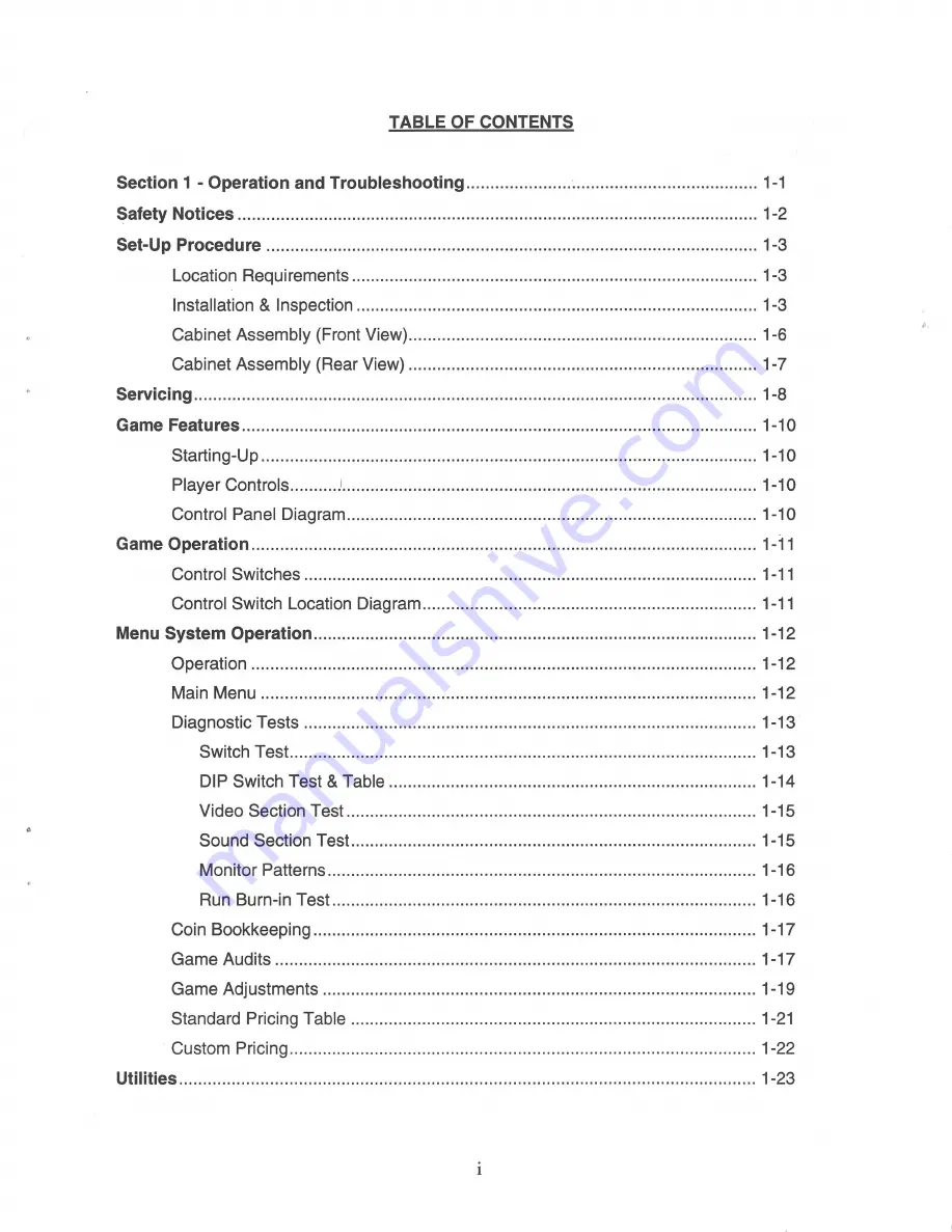 Midway NBA HANGTIME 40259 Operating Manual Download Page 7