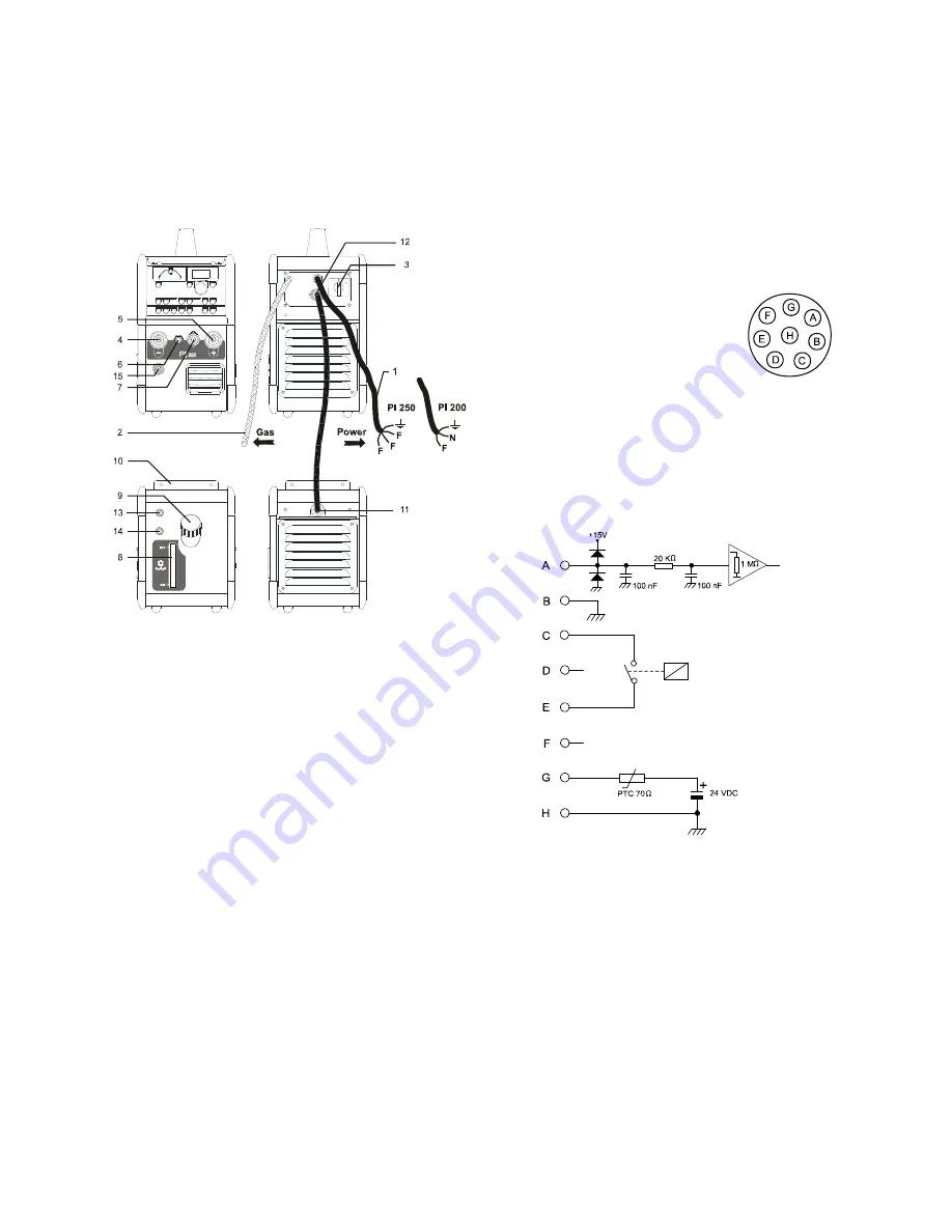 Migatronic PI 200 AC/DC HP Instruction Manual Download Page 62