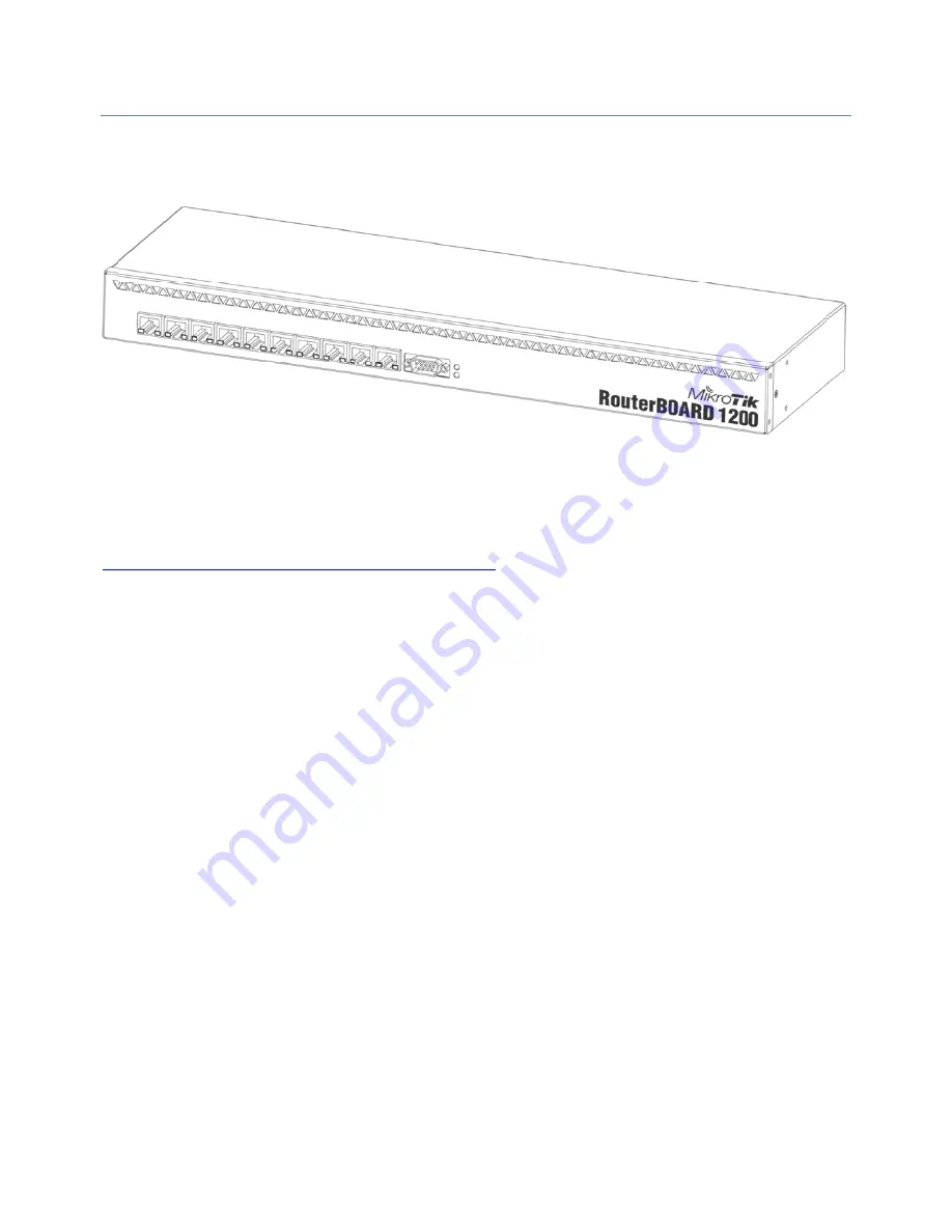 MikroTik RouterBoard 1200 Quick Setup Download Page 1